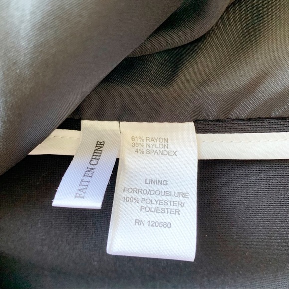 Amanda & Chelsea Black Piped Shoulder Ponte Blazer Jacket | 3X - Picture 5 of 6